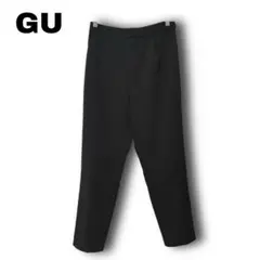 2658　【GU】　ストレッチ　テーパードパンツ　XL　黒　伸縮性　ウエストゴム
