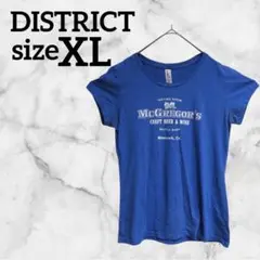 DISTRICT【XL】Tシャツ 半袖 水色 海外古着