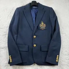 RALPH LAUREN 紺ブレ ワッペン 金ボタン ストレッチ コットン 4