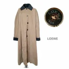 LOEWE ヴィンテージ ロングコート ウッドボタン Lサイズ