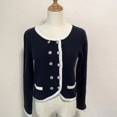 LINK IT ALL リンクイットオール 配色クロップ ニット カーディガン