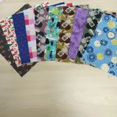 ★A49★カットクロス/プリント生地/国産/25cm×25cm/10点