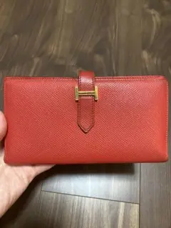 エルメス 長財布 べアン 刻印A ゴールド金具