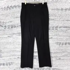 FISCO ストレートパンツ センターシーム ストレッチ LL ブラック