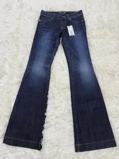 新品タグ付 LE SOUK ルスーク 日本製 美脚ブーツカットデニム 34
