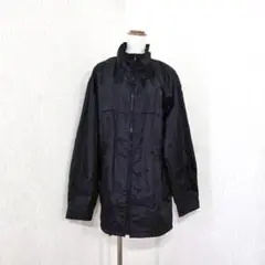 Grassland　ジップアップ　ナイロンジャケット風　ブラック（LL）
