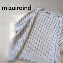 mizuiro ind ケープ ニット ベスト 羽織 セーター ライトグレー