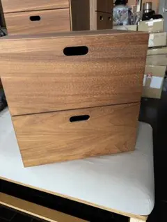無印　スタッキングチェスト　ウォールナット