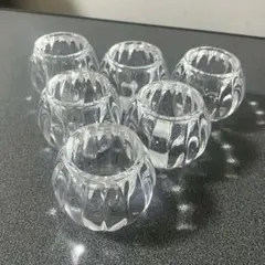 【アウトレット】ガラス製キャンドルホルダー 6個セット