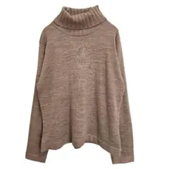 Jaldan COLLECTION タートル ニットセーター ブラウン
