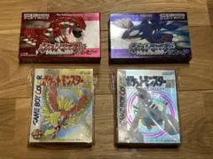 【箱付完品】ポケットモンスター ルビー＋サファイア＋金＋銀　ソフトまとめ