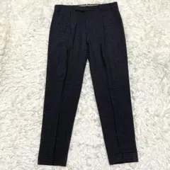 極美品PT TORINO スラックスL チェック　ネイビー系　REBEL FIT