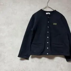べべ　カーディガン　綿100% 　黒　ビックロゴ　刺繍　キッズ　子供　黄色　赤