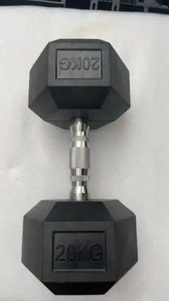 中古D-116ダンベル 20kg 単品 スタイリッシュ 六角 筋トレ