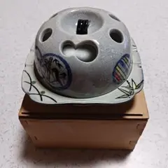 陶器製 蚊取り線香ホルダー 花と鳥柄
