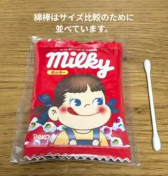 お菓子シリーズフラットミニポーチ　ミルキーペコちゃん柄　不二家