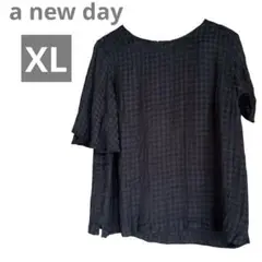 一点もの【a new day 】ブラック トップス XL