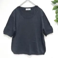 グロリアス　サマーニット　シルク100% 半袖　上品　きれいめ　伸縮　薄手　M