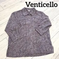 Venticello シャツ　ブラウス　柄　５分袖　ペイズリー