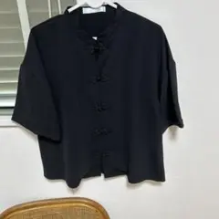レディース ブラック 半袖シャツ