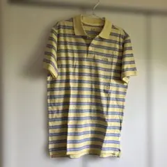 GAP イエロー ストライプ ポロシャツ M