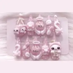 ♥現品♥量産型ネイルチップ 地雷 平成女児 さくらんぼ ピンク