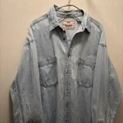 Levi's ライトブルーデニム長袖シャツ　XLサイズ