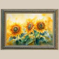 太陽と希望の花✨ひまわり✨No. 2【開運•風水•絵画風・ヒーリングアート】