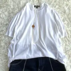 【美品】Drawer ドゥロワー クルーネックショートスリーブ コットン100%