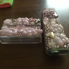 デコレーション付き電子タバコケース。iQOSイルマワンつき。