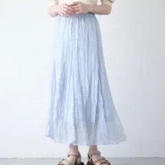 【ほぼ未使用】archives ワッシャーマーメイドフレアスカート