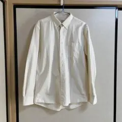 クリーム色 Lサイズ ボタンダウンシャツ