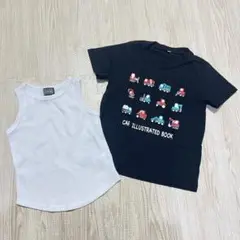 男の子　2枚セット　タンクトップ　Tシャツ　110センチ　120センチ