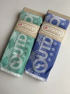 新品　アウトドア　タオル　フェイスタオル　スポーツタオル　色違い2枚セット