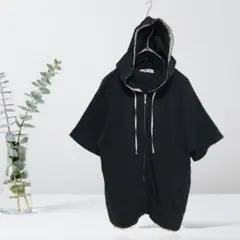 【CLEF DE SOL】クレドソル パーカー 半袖 レース 黒 可愛い 春夏秋