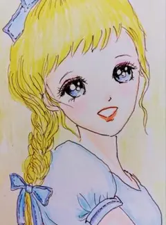 金髪少女のイラスト