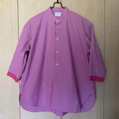 KAIKI バンドカラー　チェックシャツ