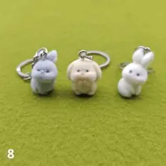 うさぎ　ラビット　キーホルダー　かわいい　ぷっくり　もふもふ　小さい