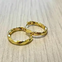 フープピアス シルバー 925 ツイスト ゴールド ピアス フープ 韓国