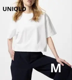 タグ付き未使用　UNIQLO テクスチャージャージーT 白　Mサイズ