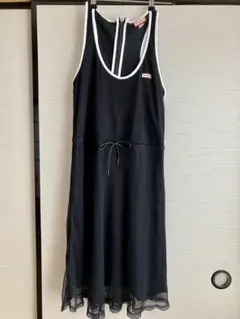 【値引き】ロングワンピース　ノースリーブ　ハンター HUNTER 黒 S美品　夏