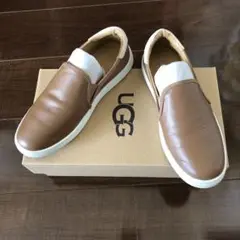 UGG ブラウン レザー スリッポン