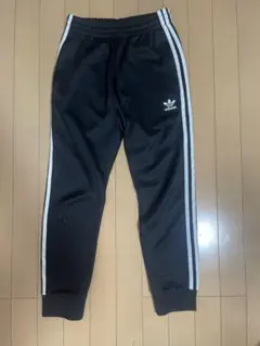 adidas originals ポケットチャック付きラインパンツ黒　アディダス