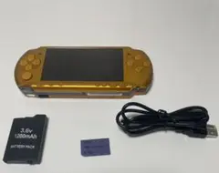 【ジャンク品】PSP ゴールド 本体 1200mAhバッテリー付き　箱無し