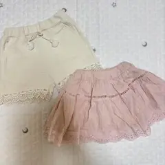 petit main ショートパンツ　スカート(新品未使用)　2着セット　80