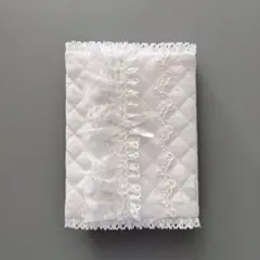 (A6・文庫本) Book Cover / White quilting