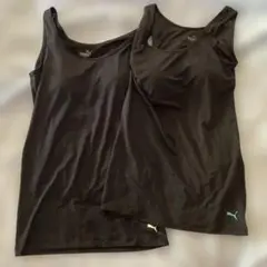 PUMA 黒 タンクトップ 2枚セット サイズ160