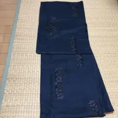 大島紬　泥藍大島　証紙付