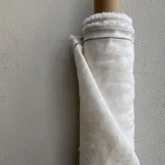 リネン生地【１００ｃｍ×１０８ｃｍ巾】延長ＯＫ洗いざらしミルクホワイト