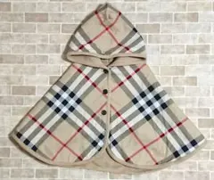 美品 バーバリー BURBERRY ノバチェック リバーシブル ニット ポンチョ
